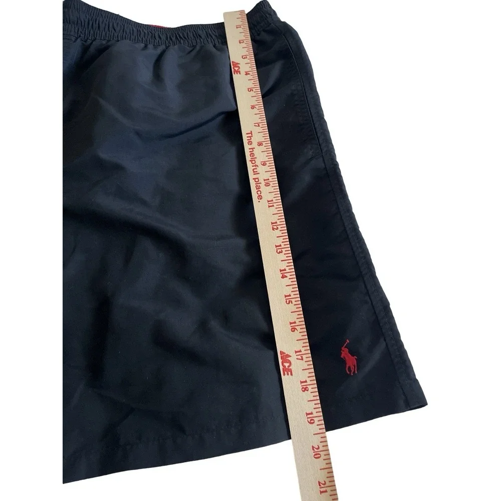 Polo Ralph Lauren Swim Trunks Mens 2XL Black Mesh Lined Pony Logo Shorts